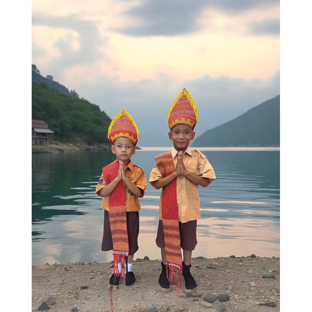 PAKET SELENDANG & SORTOPI RAGI HOTANG ANAK LAKI-LAKI