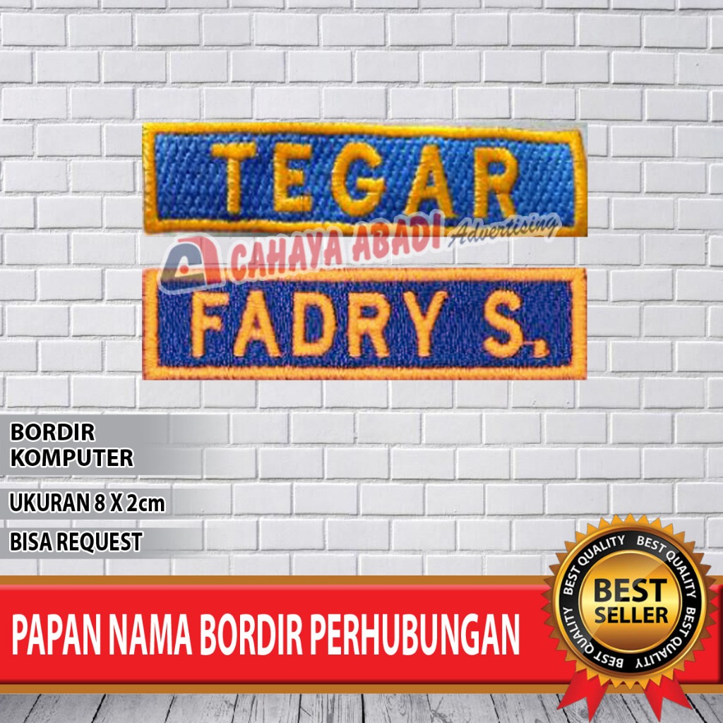 Emblem Nama Bordir Perhubungan Papan Nama Bordir Perhubungan