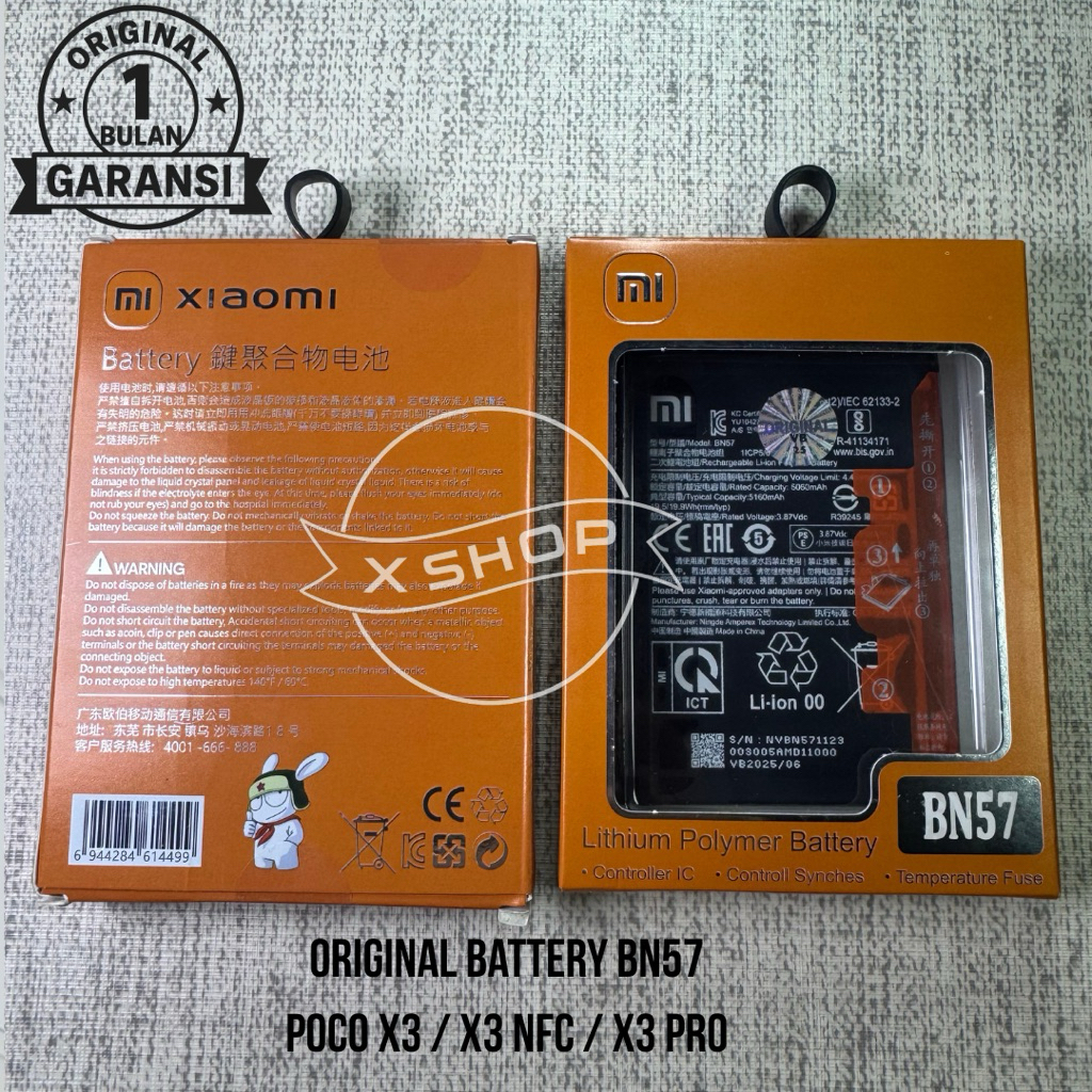 BATERAI BATRE POCO X3 / POCO X3 NFC / POCO X3 PRO BN57 ORIGINAL