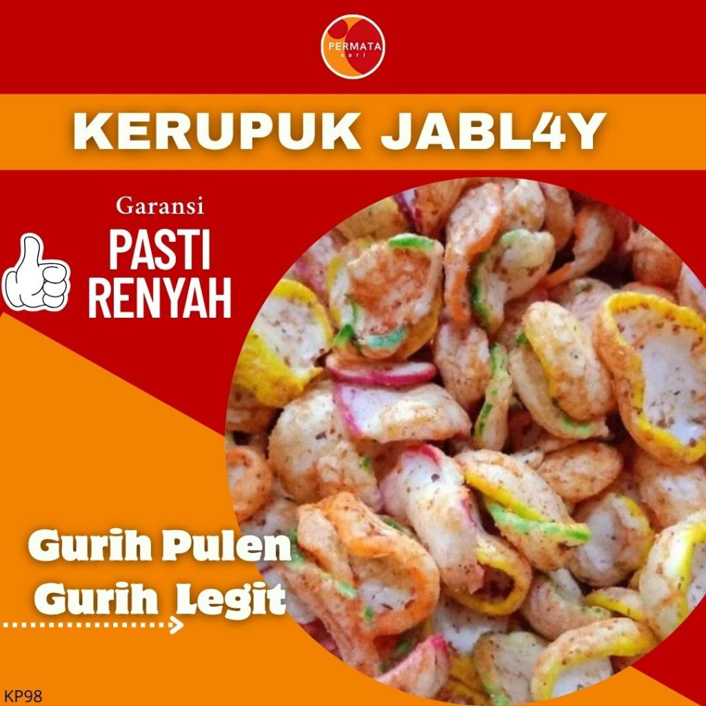 

Kerupuk Jablay 100Gram±/Kerupuk Pedas/Cemilan Nampol