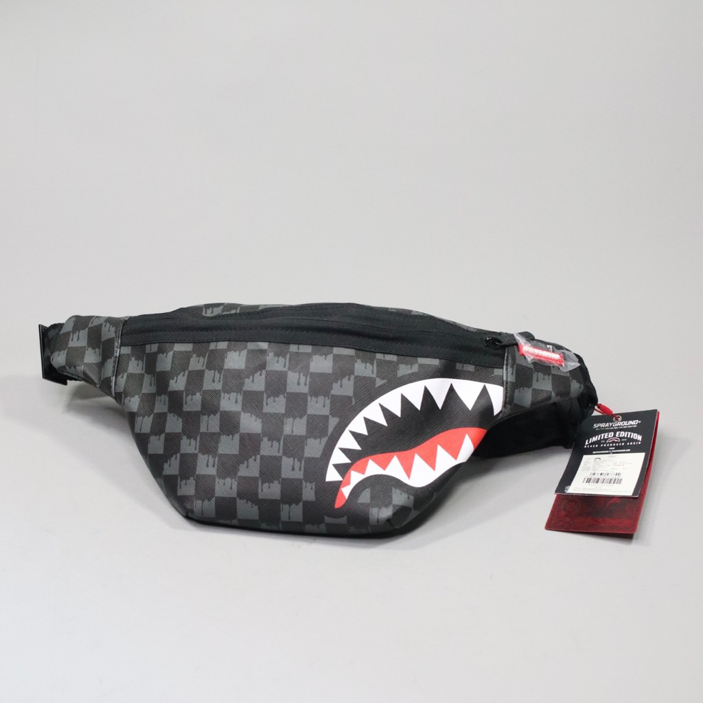 Sprayground Drip Check Shark Savvy Crossbody Bag Multi Original / Tas Sprayground Authentic