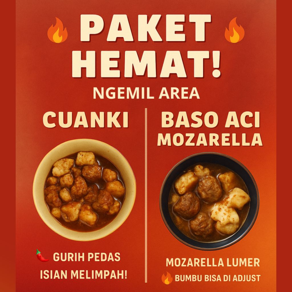 

PAKET HEMAT NGEMIL AREA (BOCI MOZA DAN CUANKI) | BASO ACI | CUANGKI