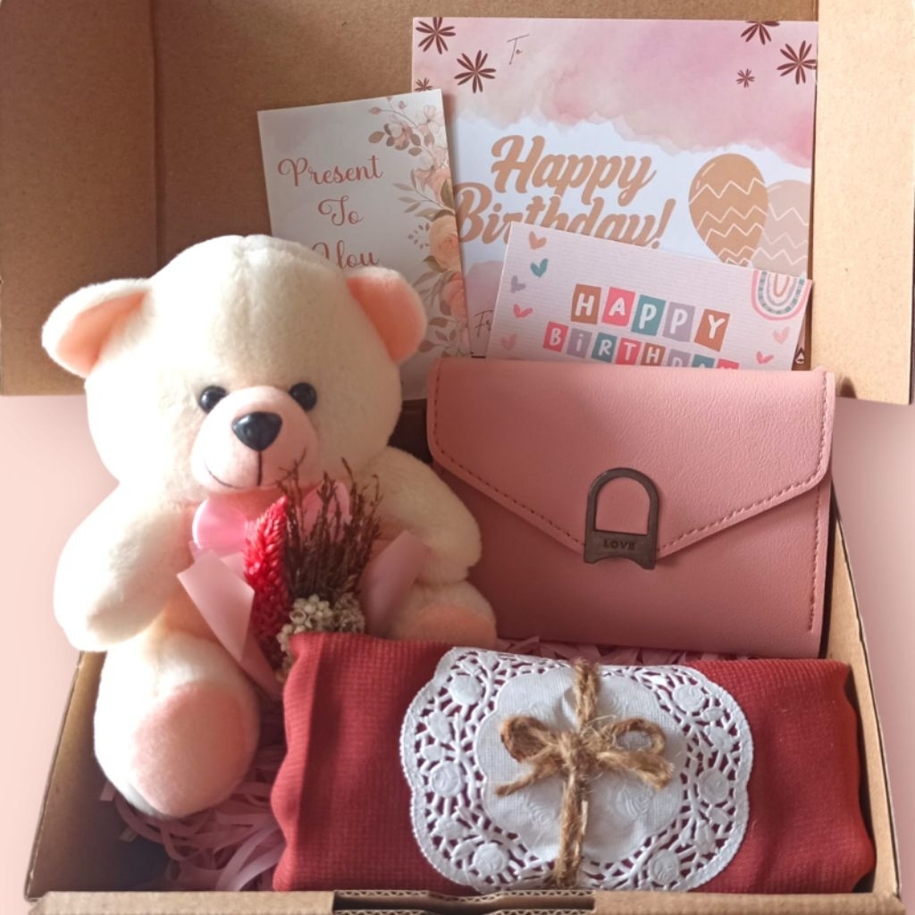 Kado Ulang Tahun Bestie Cewek Pacar Hari Ibu Guru Hampers Birthday Hadiah Jam Tangan Dompet Perempua