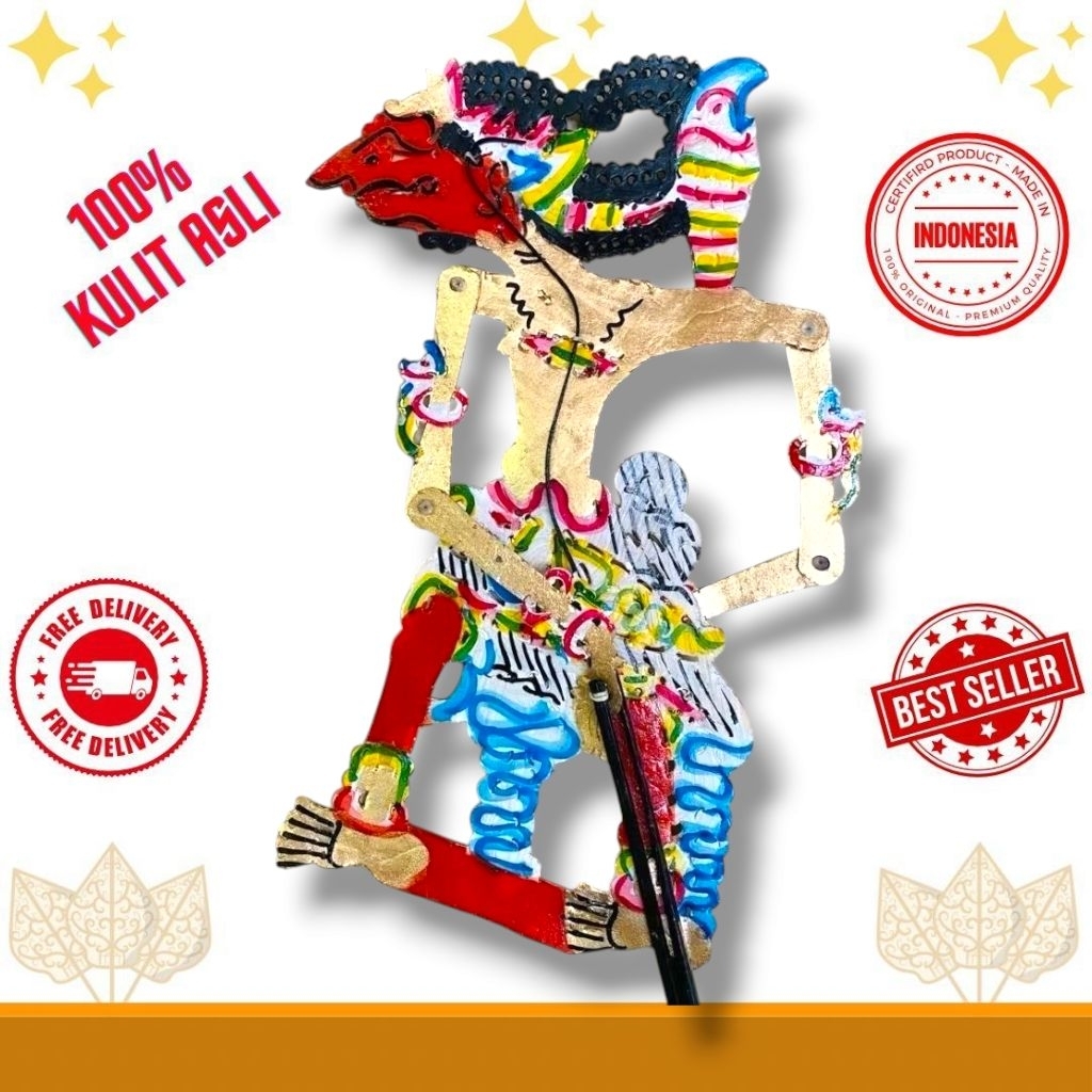 wayang kulit setiyaki bahan kulit sapi tebal