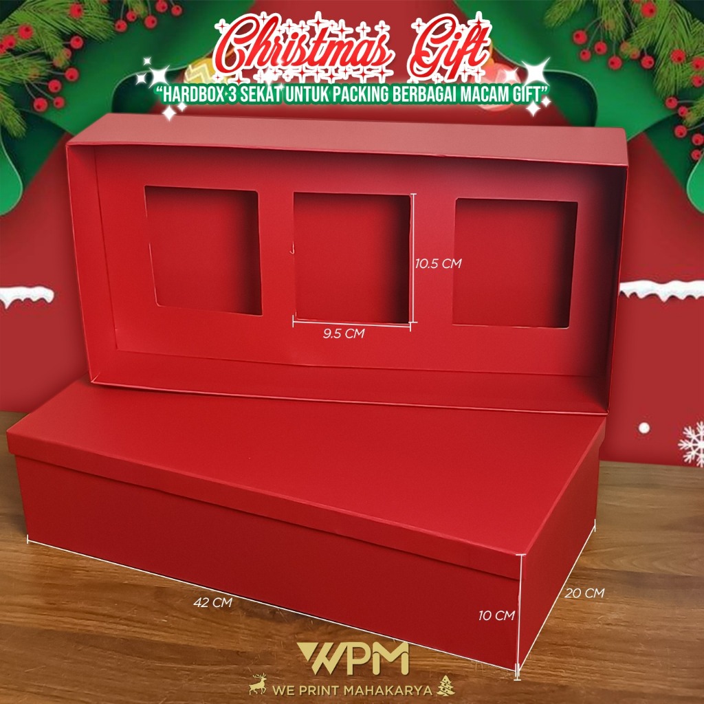 HARDBOX CUSTOM NATAL / HARDBOX KUE / HARDBOX REQUES CUSTOM NATAL / HARDBOX NATAL / KOTAK KUE NATAL