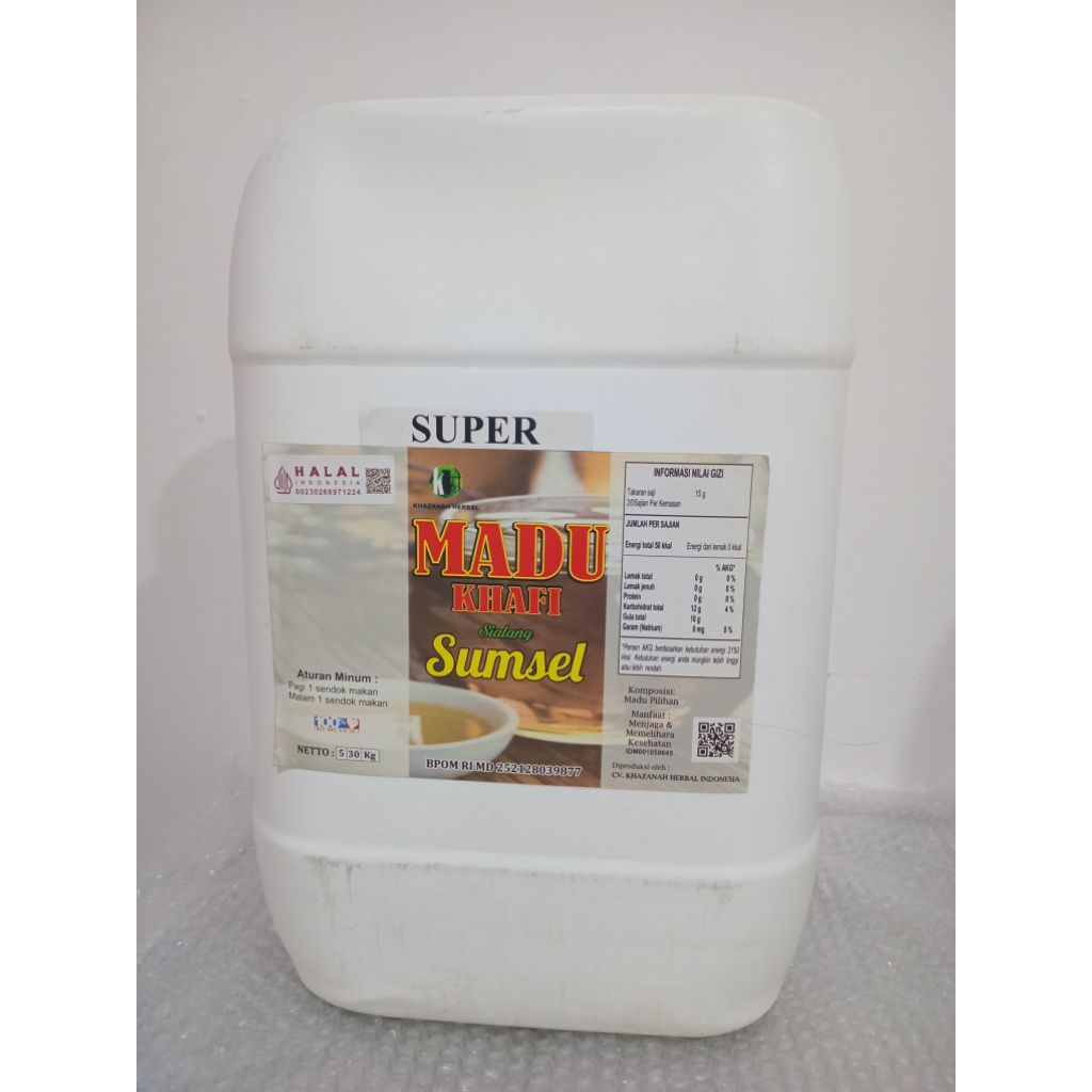 

Madu sumsel super 30kg