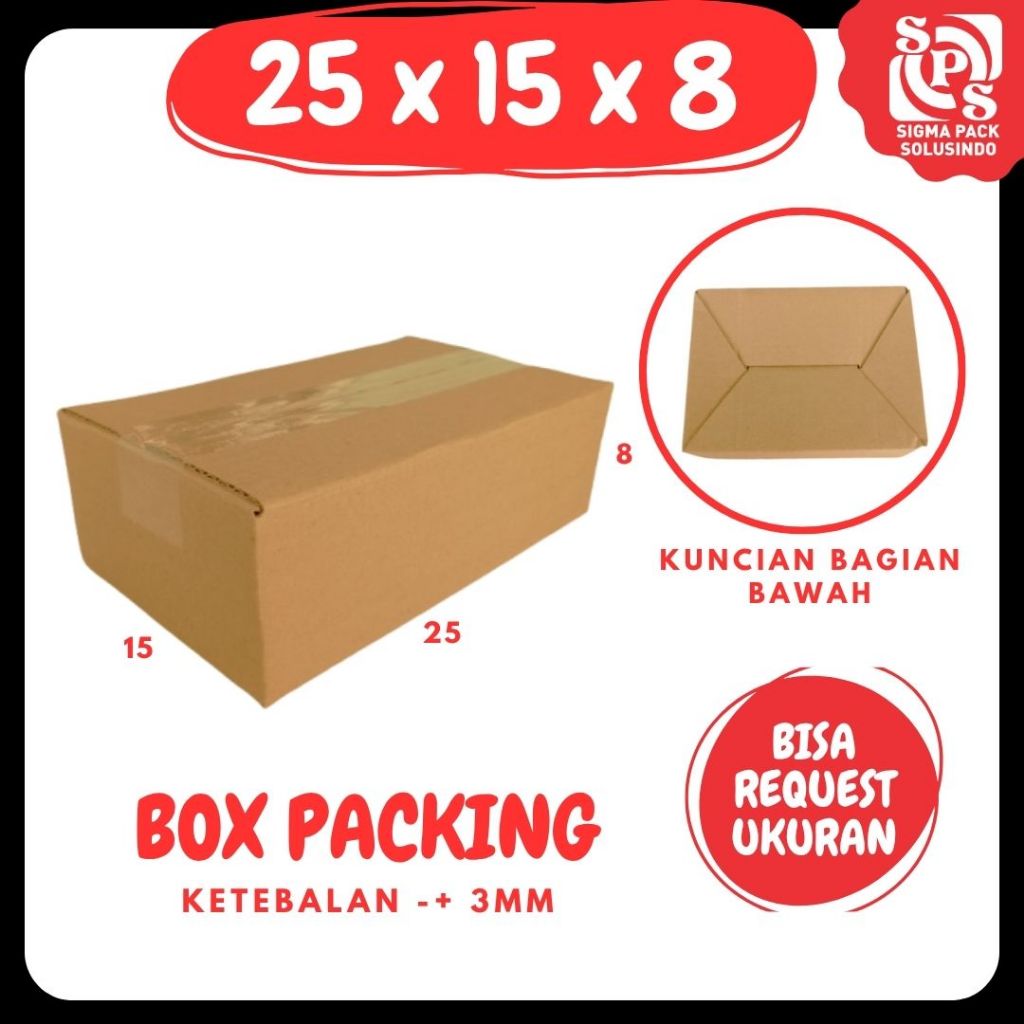 

Kardus 25x15x8 Box A0 Packing Karton Dus Kotak Kemasan kosmetik Jamu Obat Madu Zigma Shop