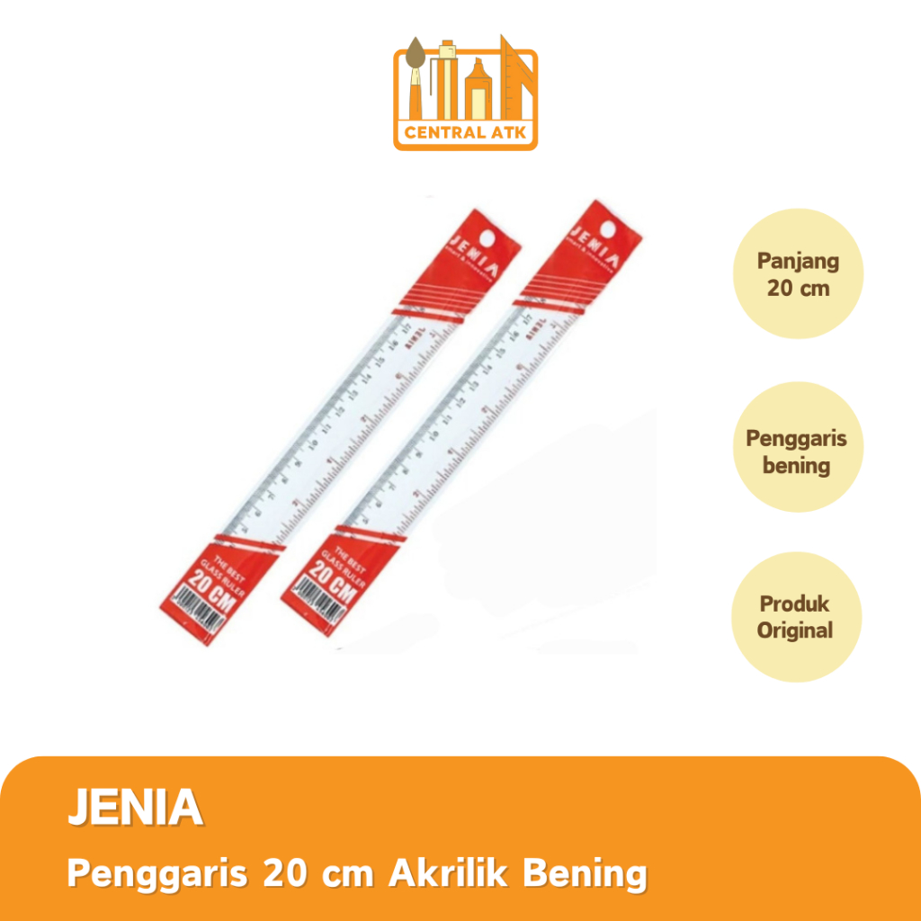 

PENGGARIS / GARISAN JENIA 20CM ACRYLIC BENING (1 PCS)