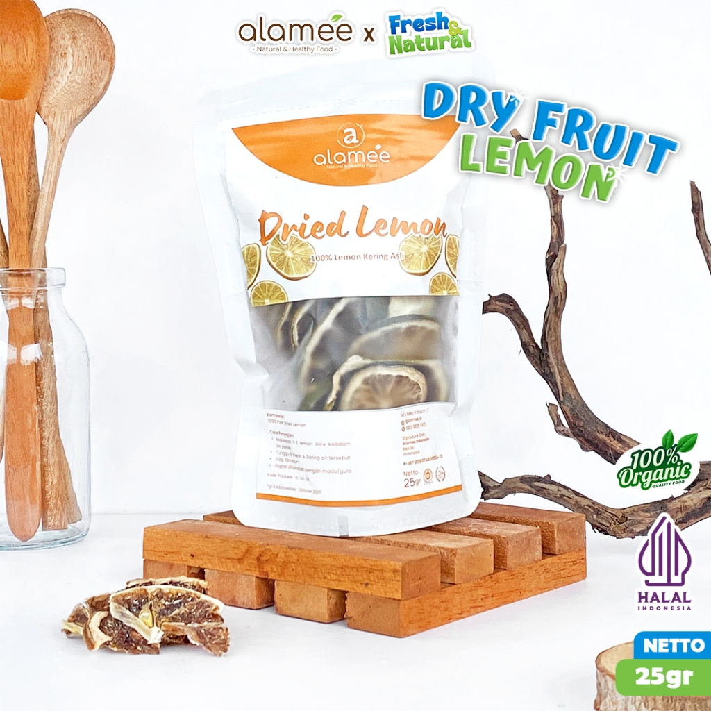

ALAMEE Lemon Kering Dried Slice Tea Teh Herbal Iris Organik Minuman Organic 25gr fresh and natural