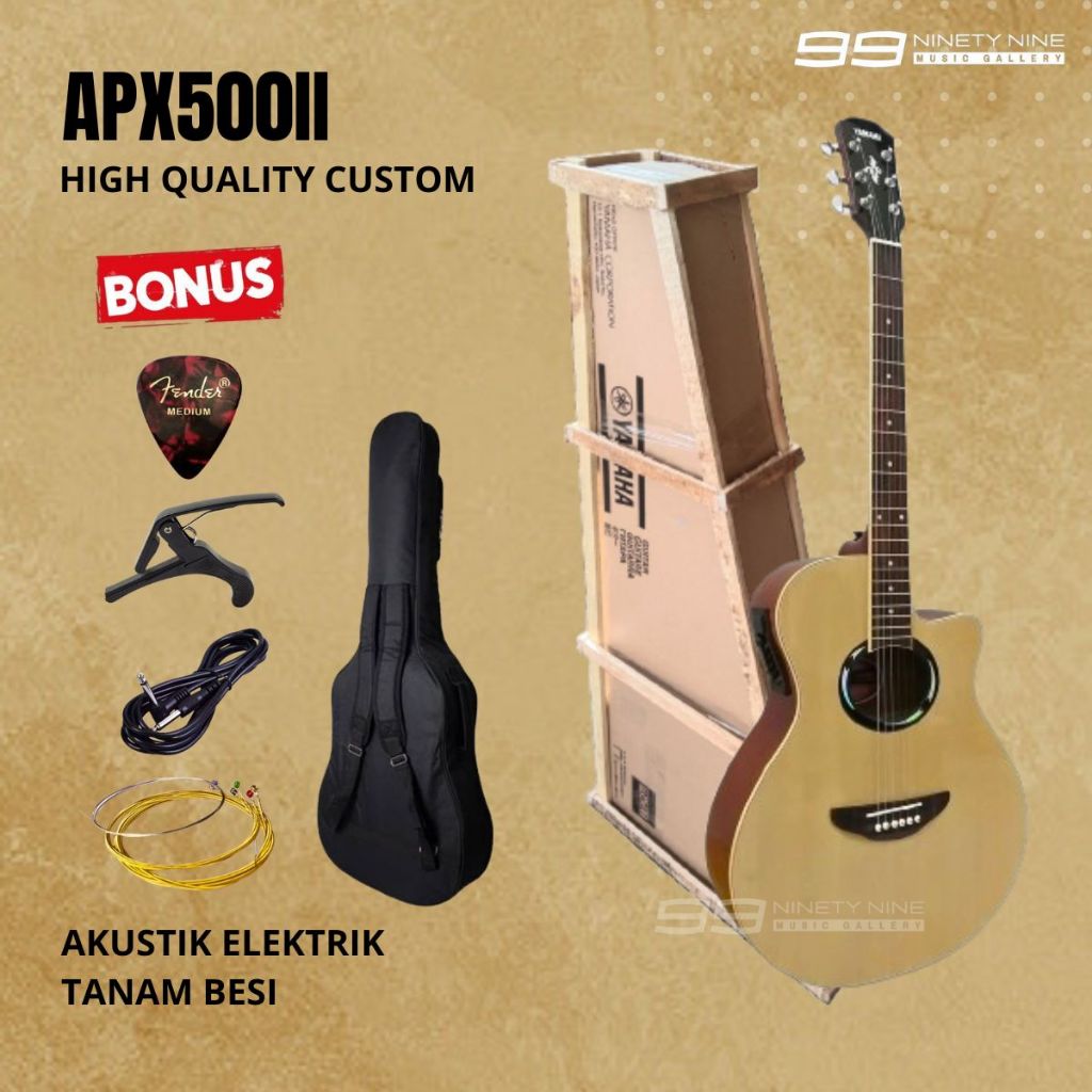 Gitar Akustik Guitar Akustik Elektrik Yamaha APX500ii APX 500ii Custom Tanam Besi