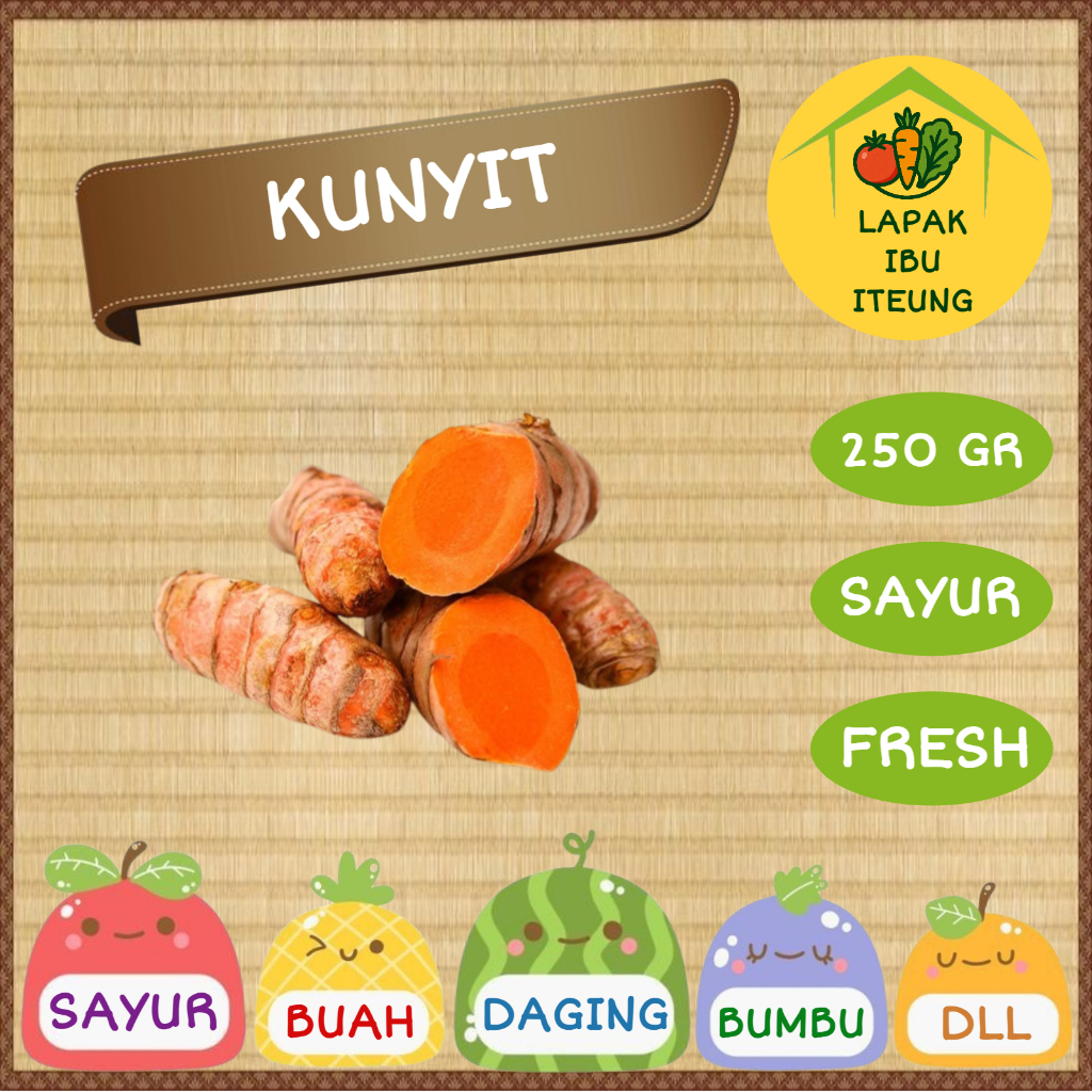 

KUNYIT INSTAN BANDUNG 1/4KG 250GR SEGAR / KUNIR FRESH SAYUR SAYURAN PASAR
