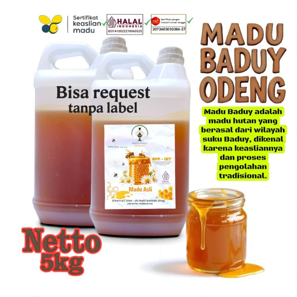 

madu hutan dari baduy isi 5kg asli tanpa campuran_sudah uji laboratorium dan halal