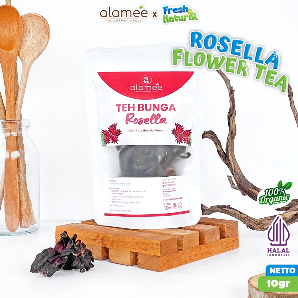 

Teh Bunga Rosella Tea Siap Saji Seduh Sehat 10gr Organic Organik Herbal Alami fresh and natural