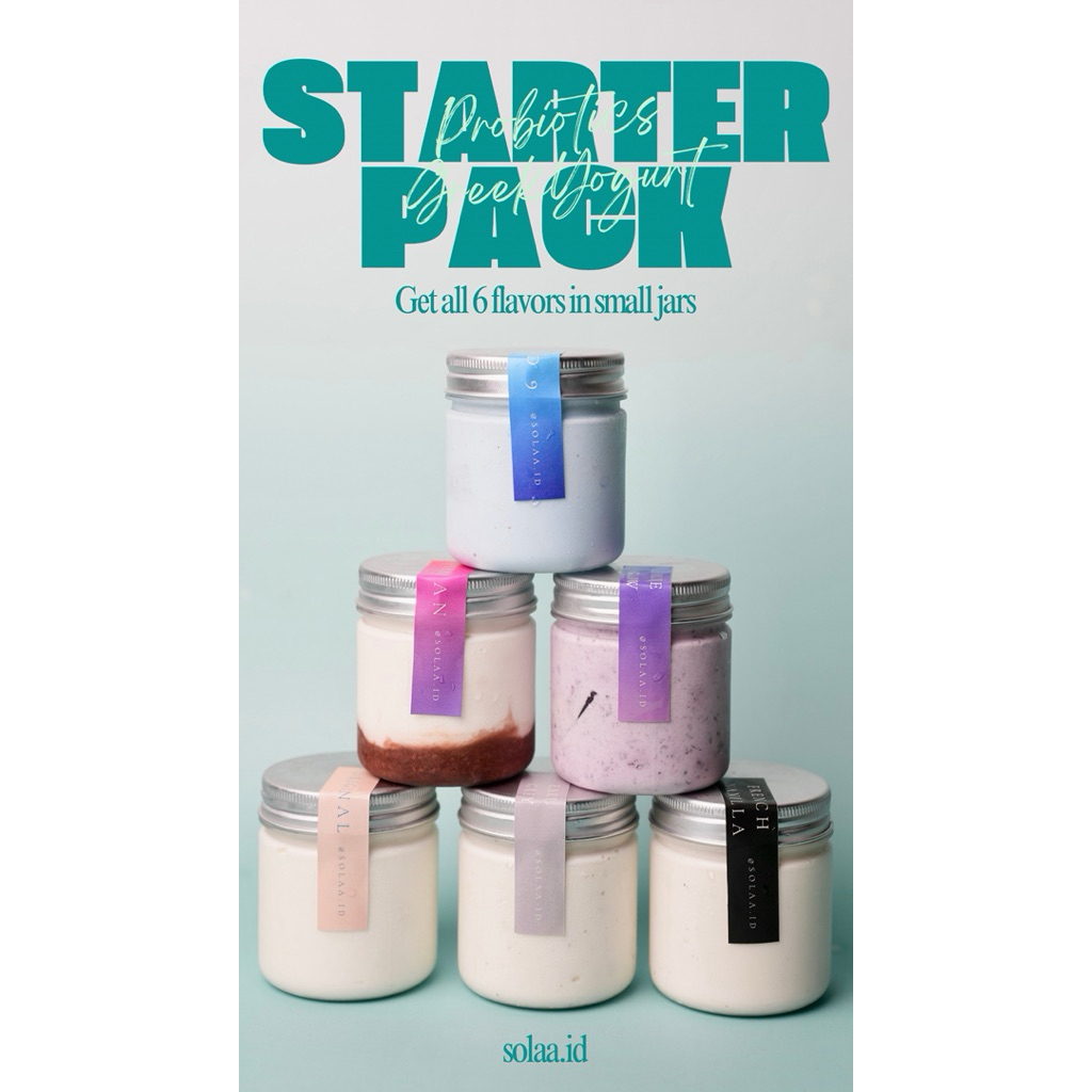 

Solaa Starter Pack - 6 flavors in small jars!