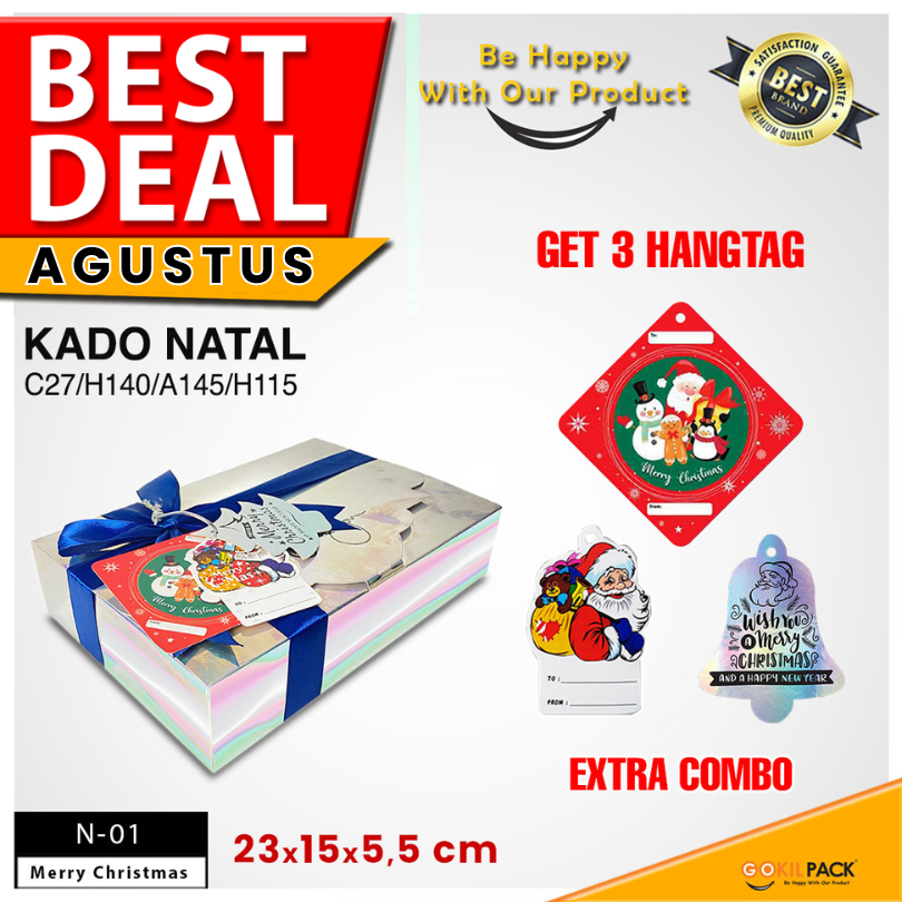

Kotak kado - Box Hologram Hadiah Natal - Beli 1 dapat 6 - N-01