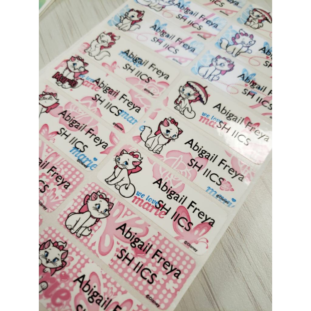 

Stiker Label Nama Name Sticker Kucing Disney Marie Cat Kitten Waterproof Anti Air