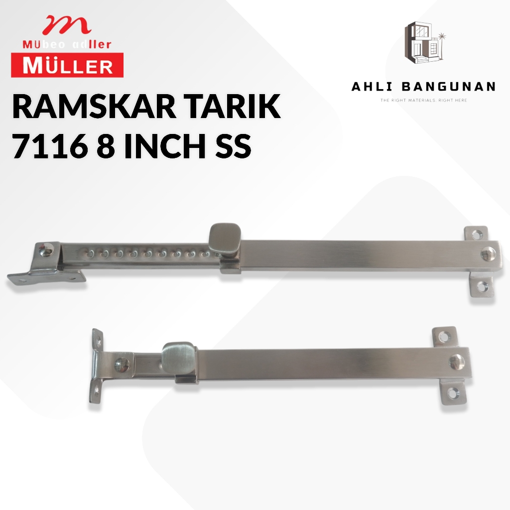 MULLER Lamskar Jendela Tarik 8 Inch Tipe 7116 Stainless Steel