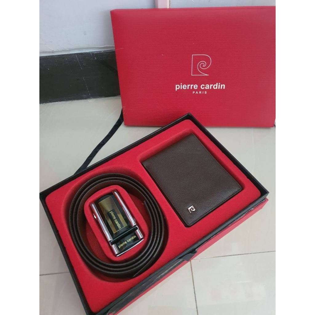 NEW JUAL RUGII ORIGINAL PIERRE CARDIN Kulit SET (Sabuk & Dompet)