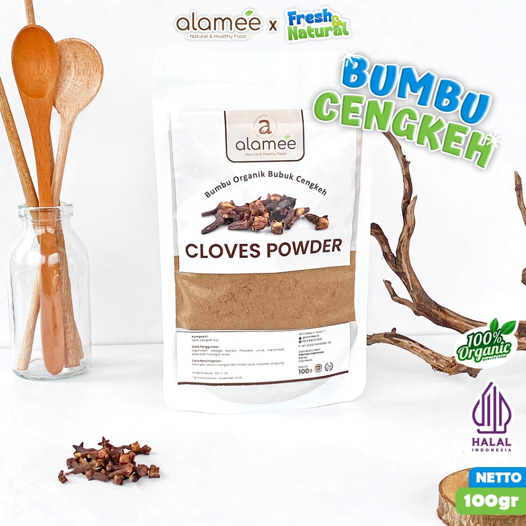 

ALAMEE Cengkeh Bubuk Clove Powder Ground Spice Murni Asli Bumbu Organik 100g fresh and natural