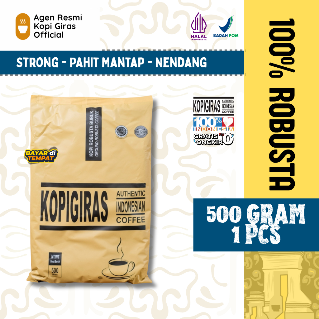 

Kopi Giras 500g - Kopi Bubuk Strong Rasa Mantap, Cocok untuk Warung & Rumah