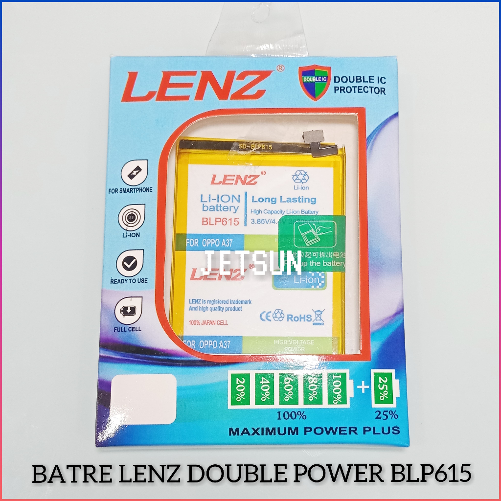 BATERAI / BATRE LENZ DOUBLE POWER BLP615 / OPPO A37