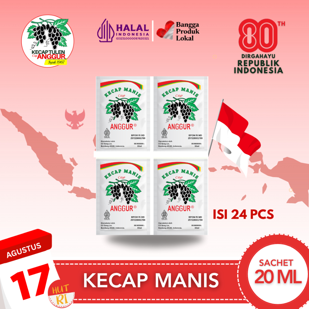 

Cap Anggur Kecap Manis Sachet 20ml - 2 Lusin