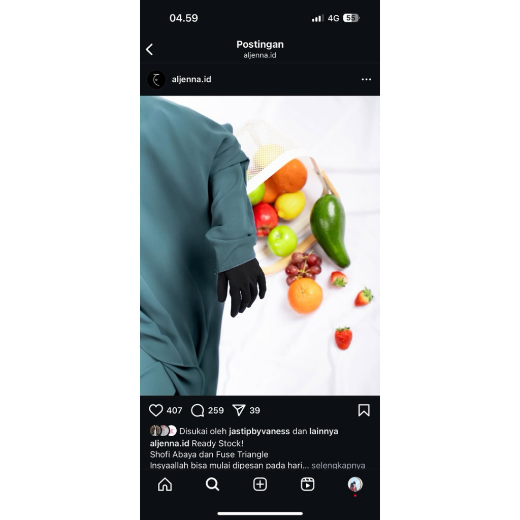 [PRELOVED] Aljenna Shofii Abaya Teal blue L