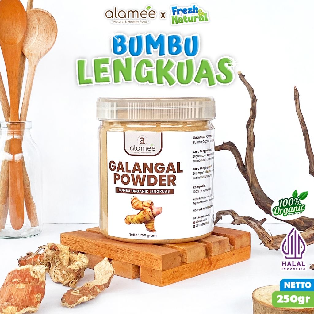 

ALAMEE Lengkuas Bubuk Asli Galangal Seasoning Powder Murni Asli Bumbu Masak fresh and natural