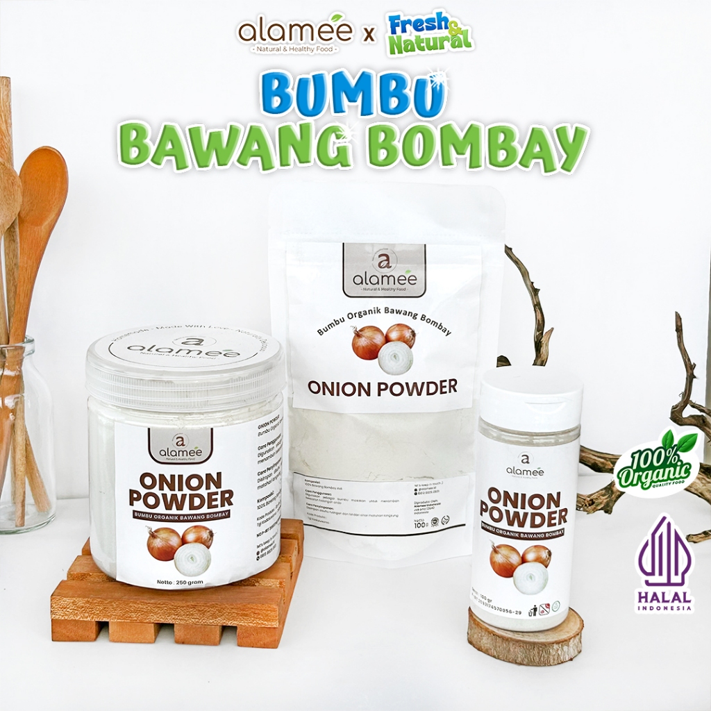 

ALAMEE Bawang Bombay Bubuk Onion Powder Ground Spice Bumbu Bombai Dapur Organik fresh and natural