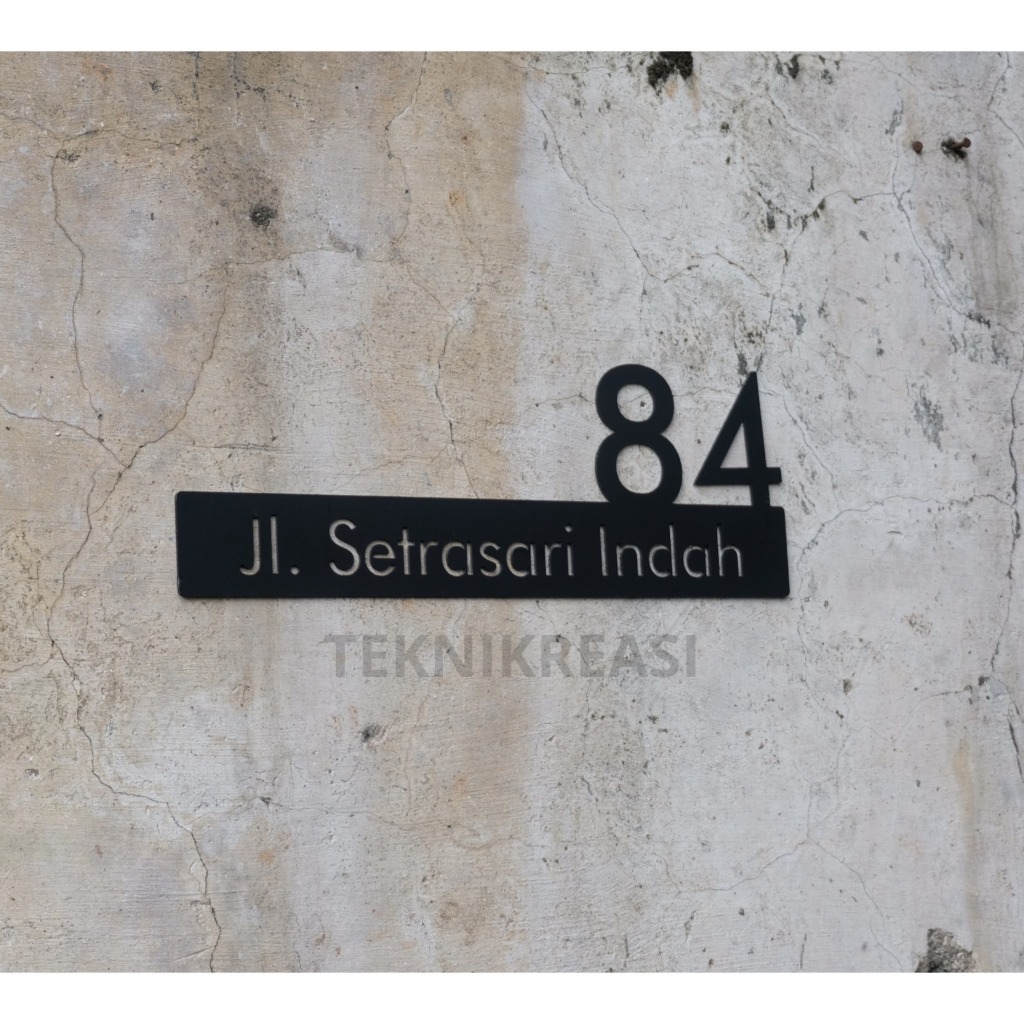 Custom Nomor Rumah Bahan Alumunium/Custom No Rumah Plat Alumunium / Nomor Rumah Outdoor