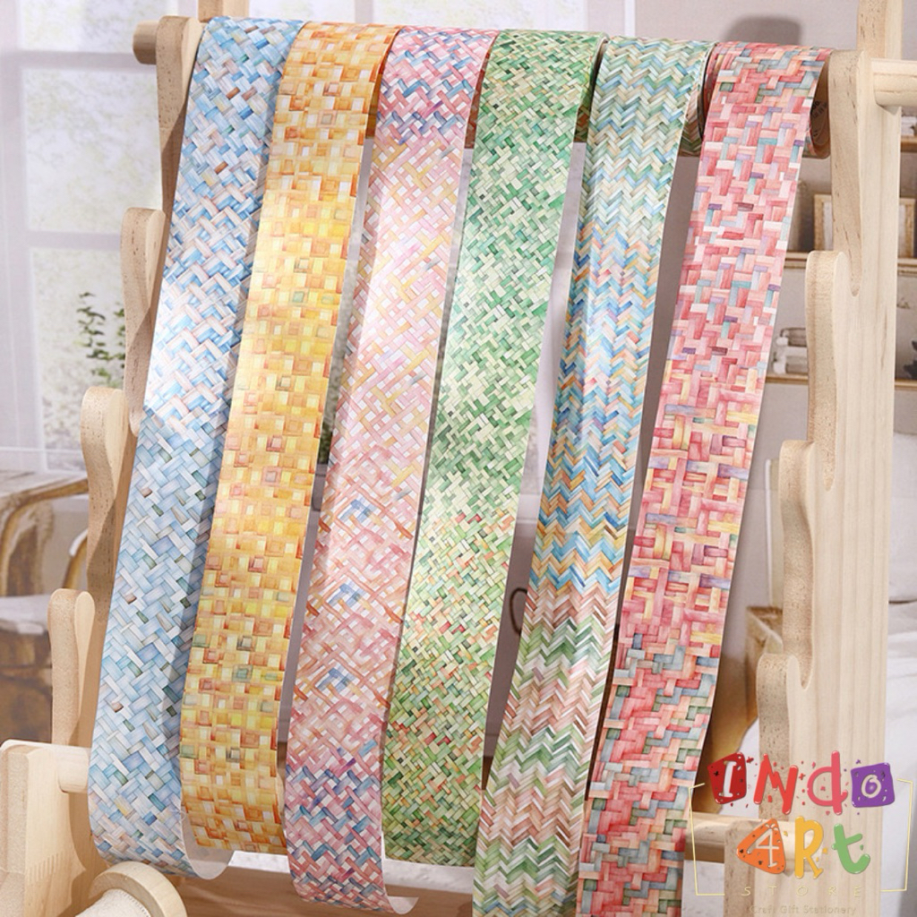 

(IAS) Washi Tape Masking Isolasi Solatip Road Street Tangga Jalanan Anyaman Bambu Brick Wood Floor Dinding Batu Wall Stone Tekstur