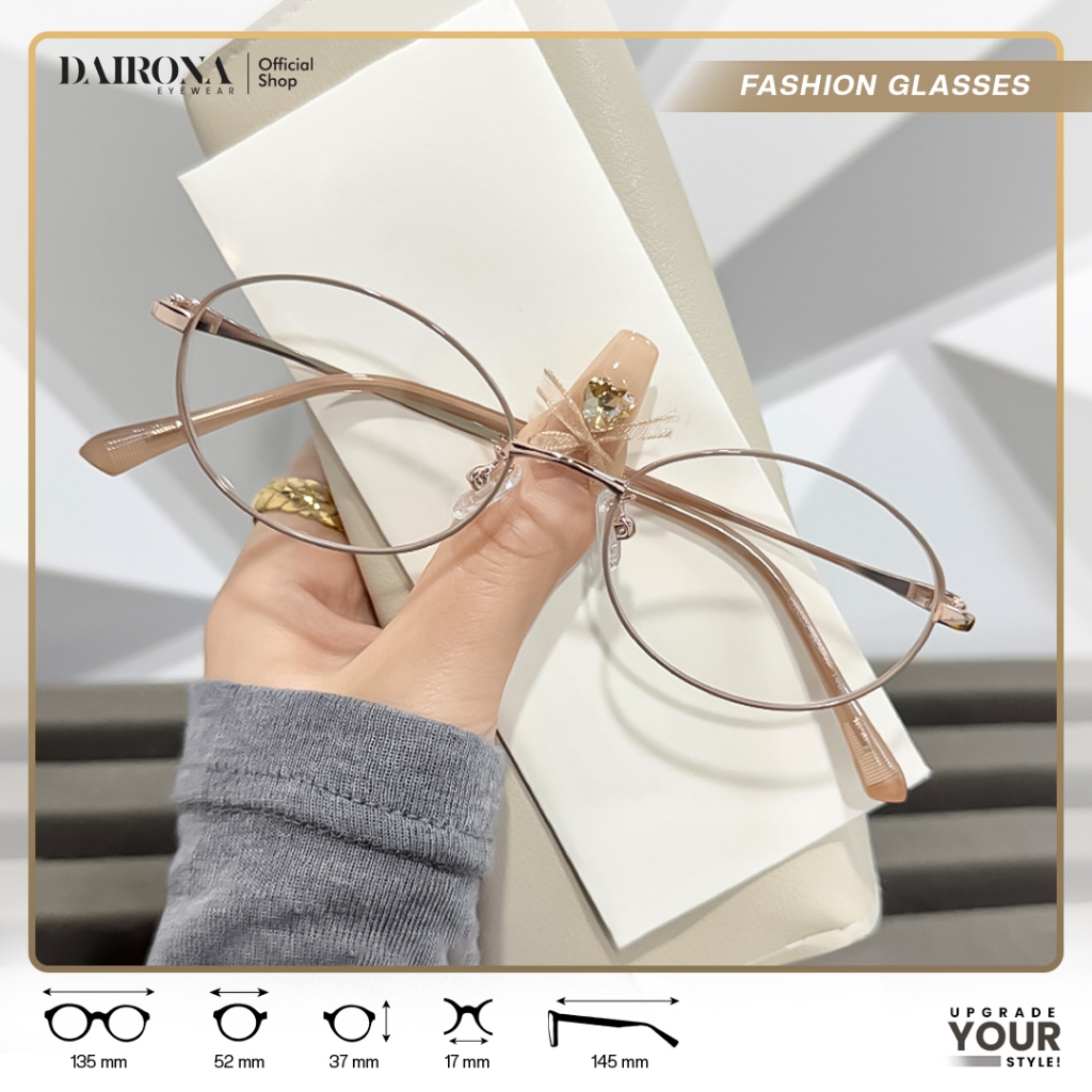 Dairona Eyewear Kacamata Photocromic Frame Minus Radiasi Blueray Pria WanitaTerbaru Fashion Style Te