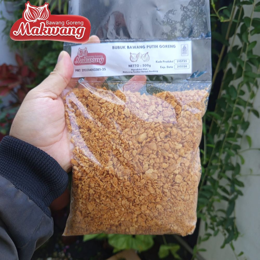 

Makwang Remukan Bawang Putih Goreng Bubuk Cincang 500 gram Asli Premium