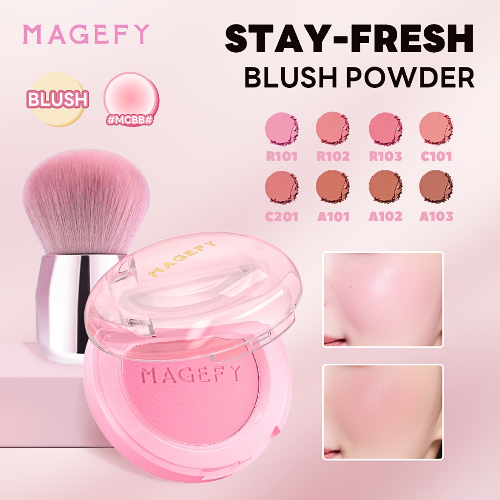 MAGEFY Makeup Brush Kosmetik Kuas Brush Blush Soft Powder Naturally Pigmented Blush On Matte Shimmer
