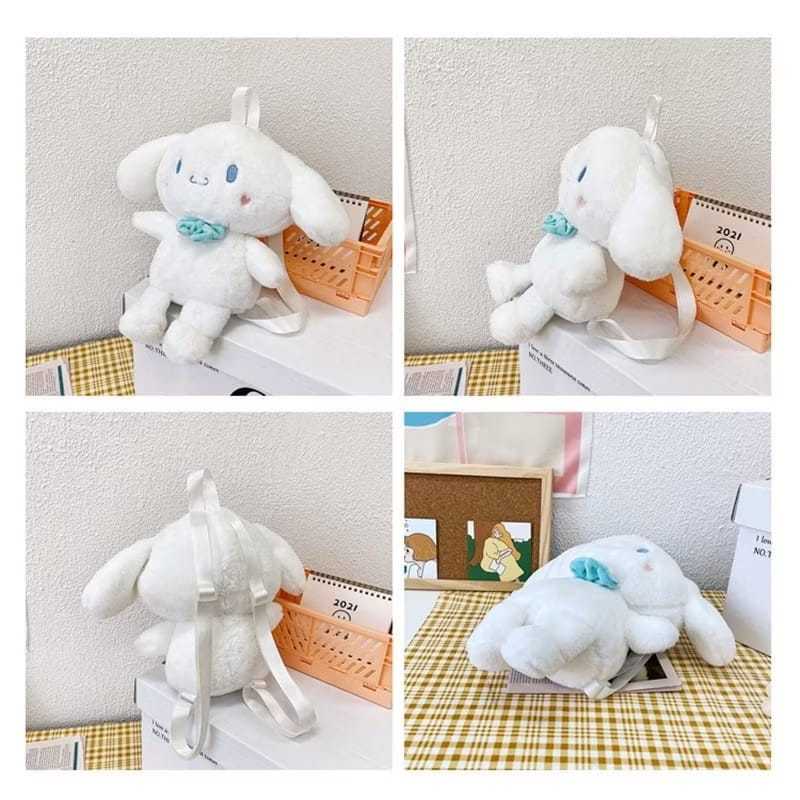 Tas Ransell Cinnamorol Gendong Bulu Boneka Import Kelinci Bunnybag Anak Wanita / Tas Boneka