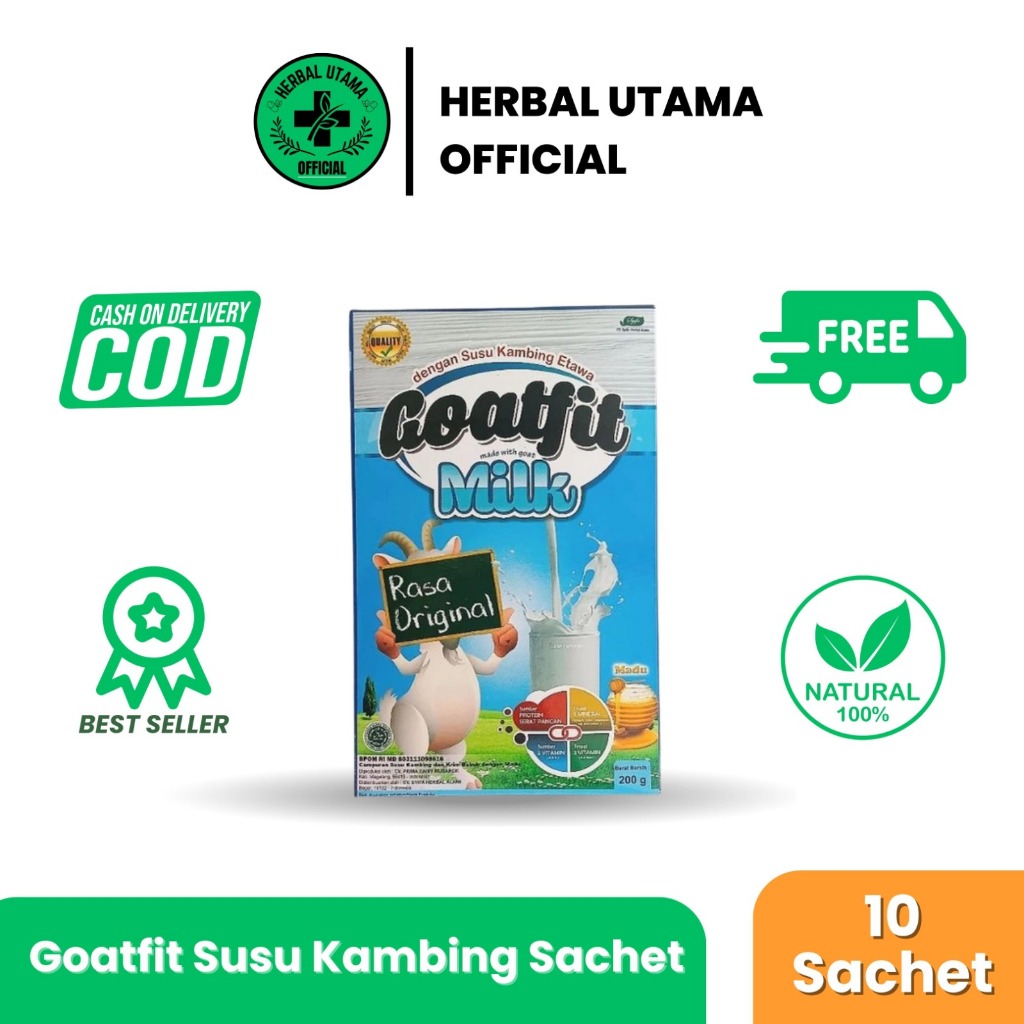 

SUSU KAMBING GOATFIT MILK RASA ORIGINAL 200GR / GOAT FIT | GOATFIT BUBUK BUKA