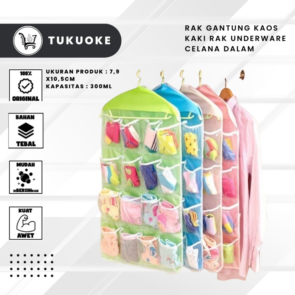 RAK GANTUNG KAOS KAKI RAK UNDERWARE CELANA DALAM