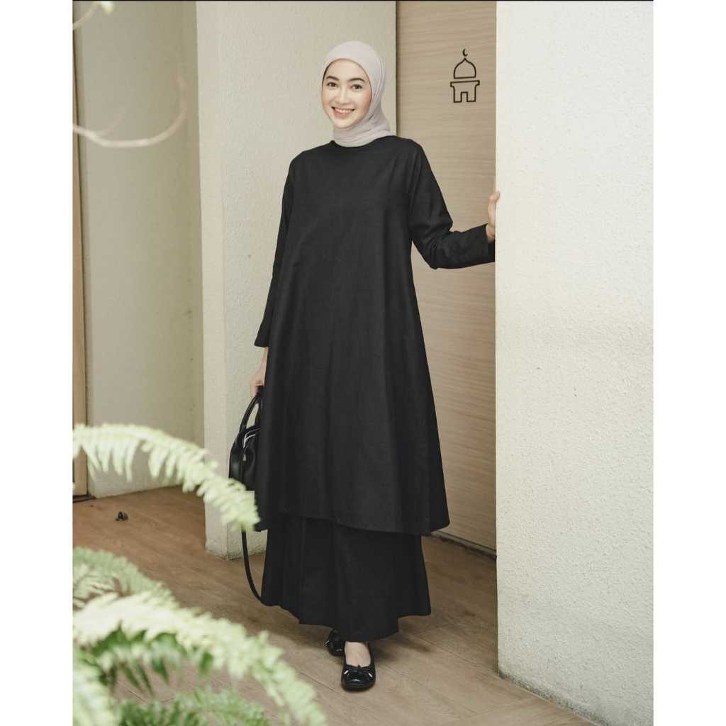 Fashion Muslim/ADELA one set terbaru lebaran 2025/Baju setelan dewasa wanita terbaru  2025 kekinian 