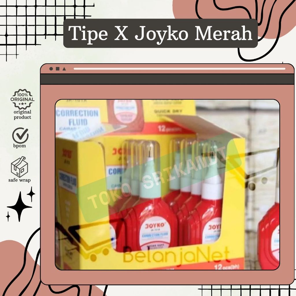 

Tipe X Joyko Merah Satuan/Eceran