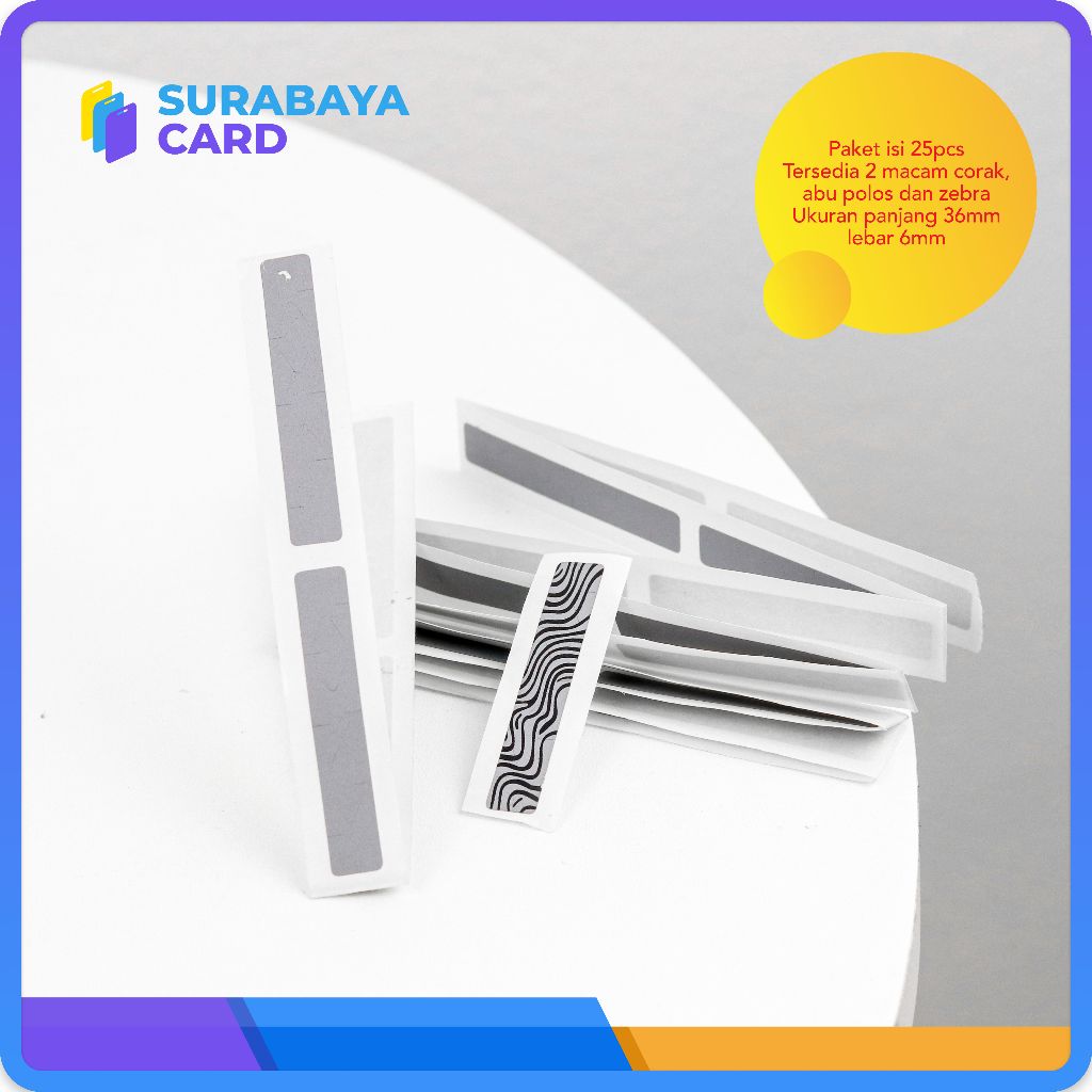

scratch off sticker gosok penutup PIN voucher xerox label penutup angak Uk. 6 x 36mm isi 25