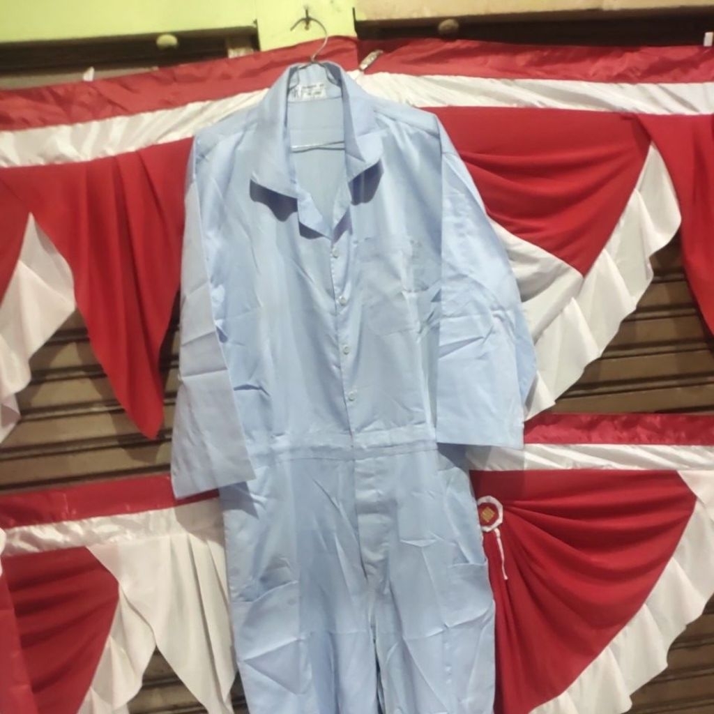 Wearpack AU Asli jatah TNI AU Warna BIRU MUDA