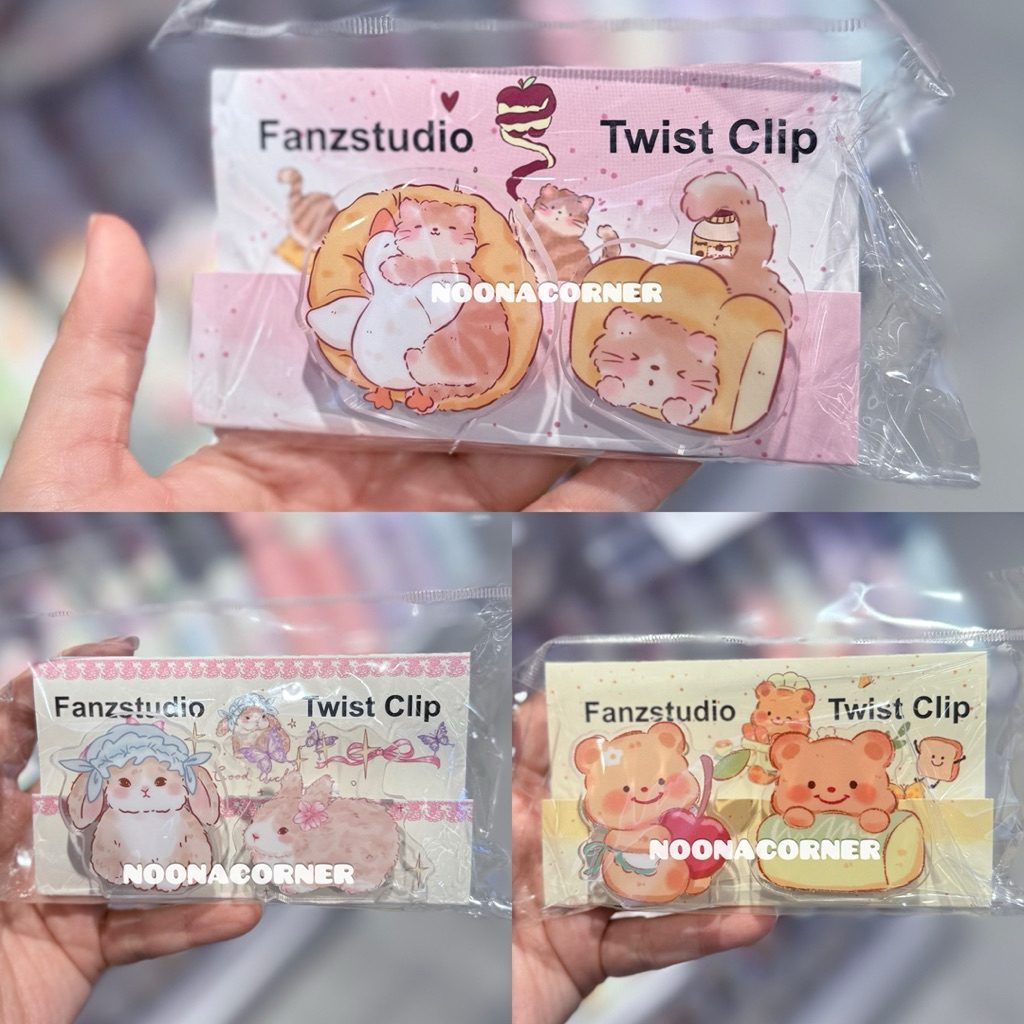 

Ohsome x Fanzstudio ‼️ Twist Clip / Penjepit Akrilik Animal Manga Collections (Cat / Rabbit / Bear)