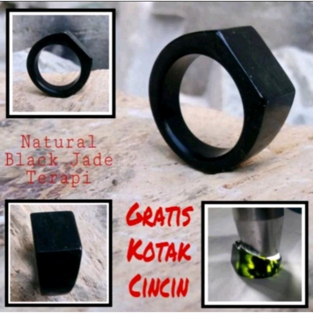 cincin ring giok blackjade aceh asli STD
