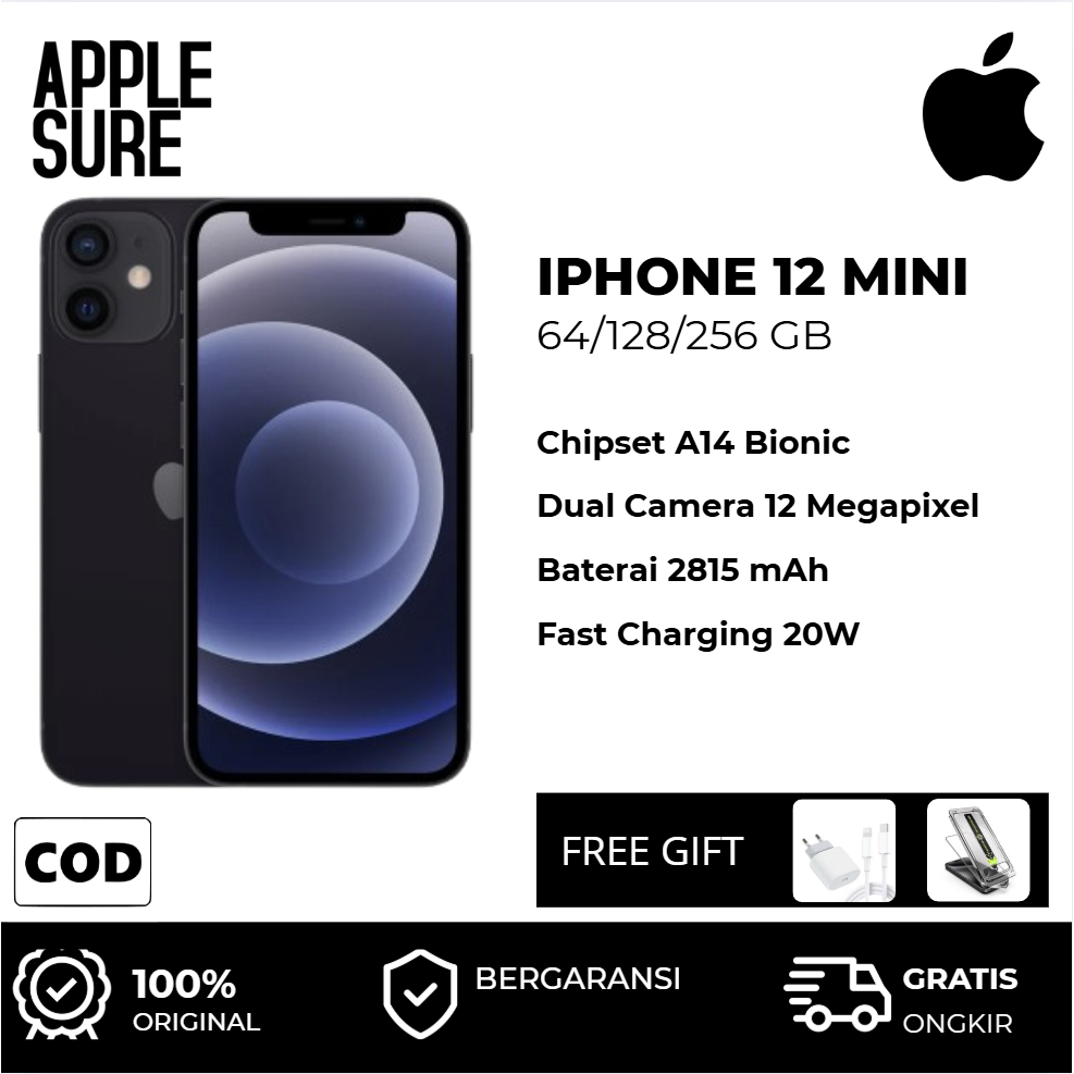 Apple iPhone 12 MINI 64GB 128GB FULLSET SECOND HAND INTERNASIONAL ORI BERGARANSI