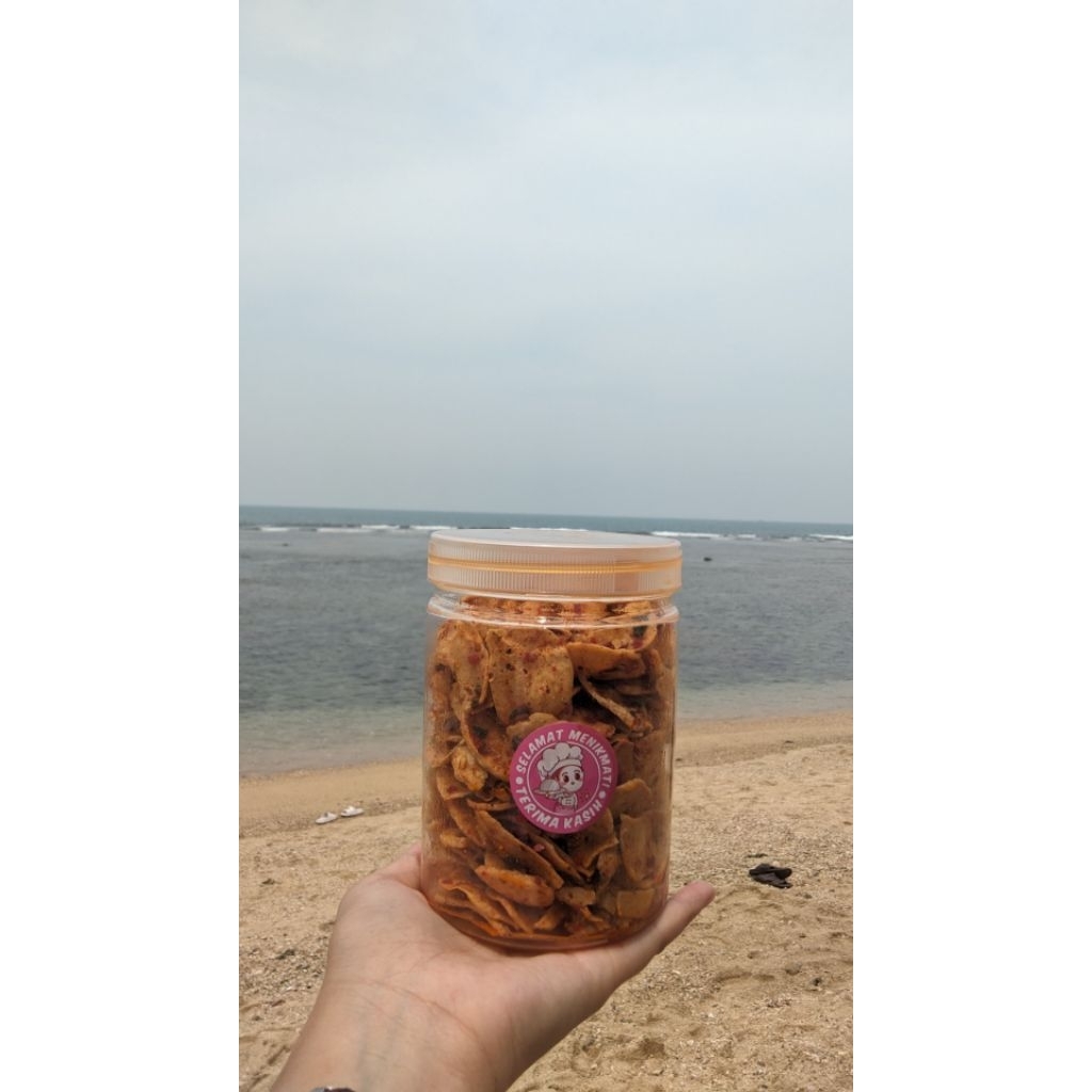 

basreng pedes daun jerukk dan gurih original 450 gram