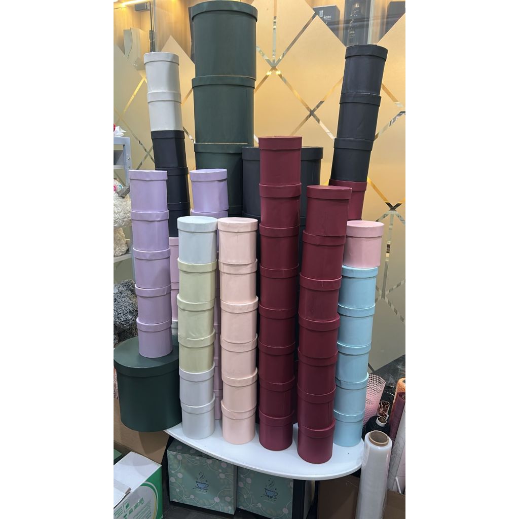 

Box Bunga Bloombox D11 T12 board tebal | Giftbox bulat | Round Flower Box/ Box Bunga Bulat