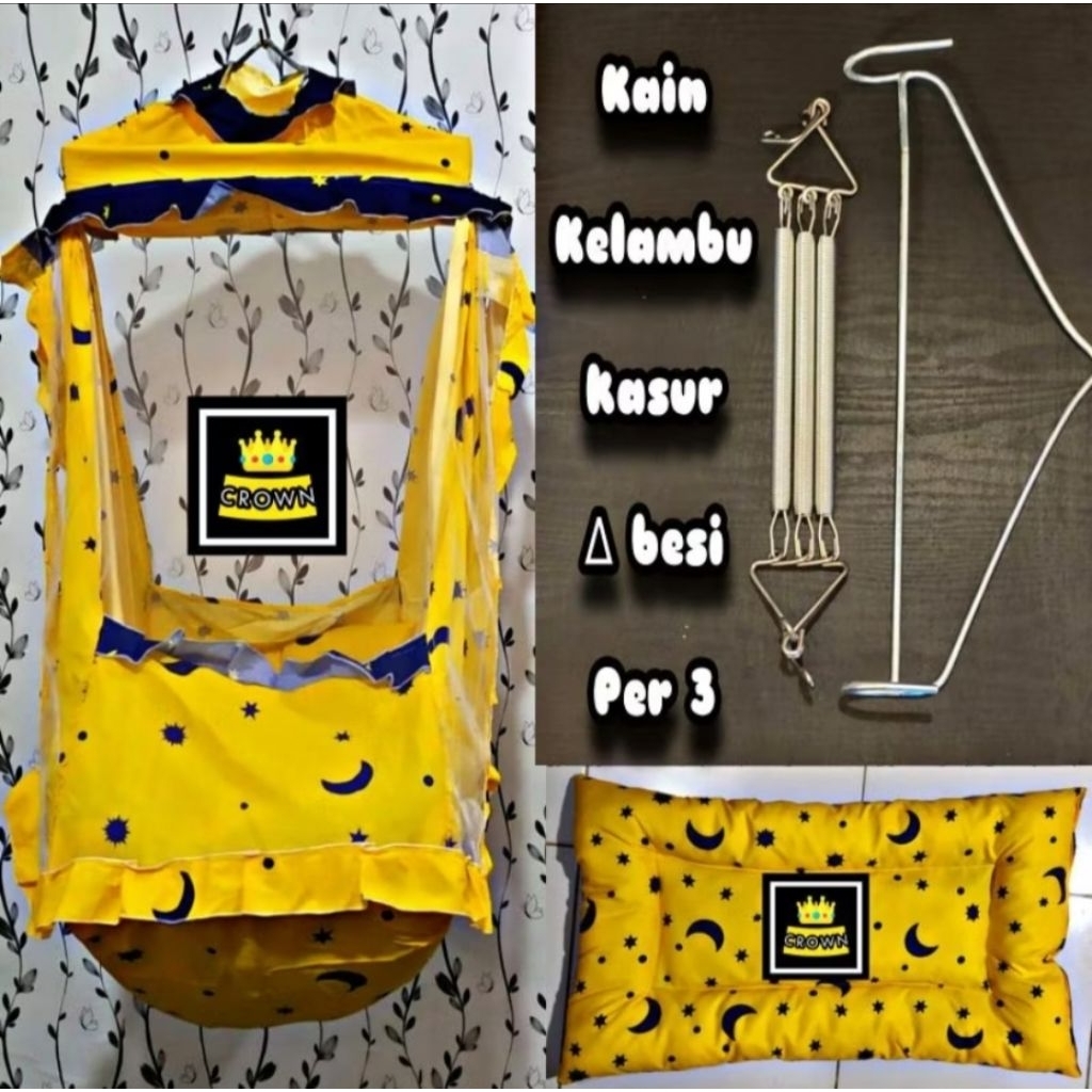 Ayunan bayi | Ayunan karakter |  kelambu bayi 5 in 1| Paket set Kain+kelambu+kasur+penyangga+per