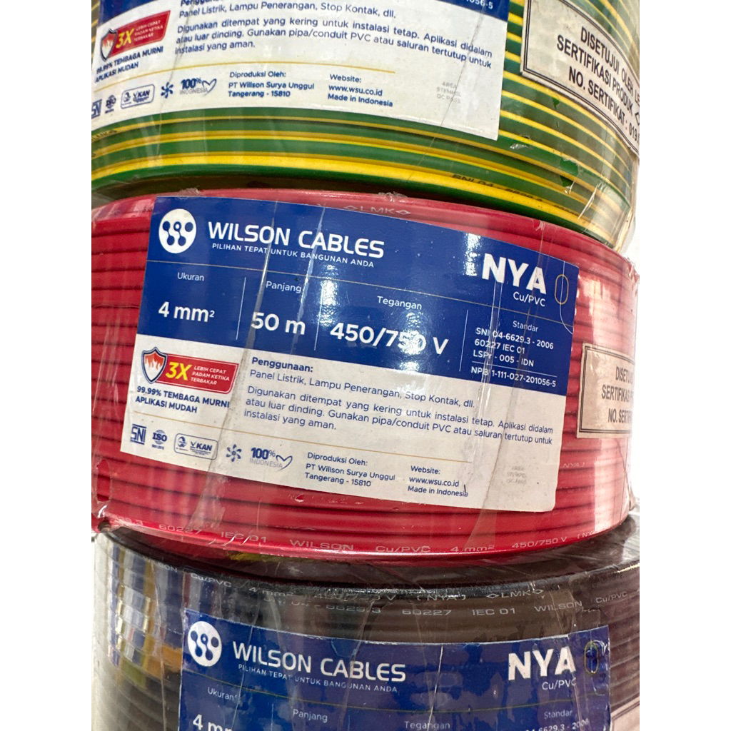 KABEL NYA 4mm KABEL TUNGGAL WILSON