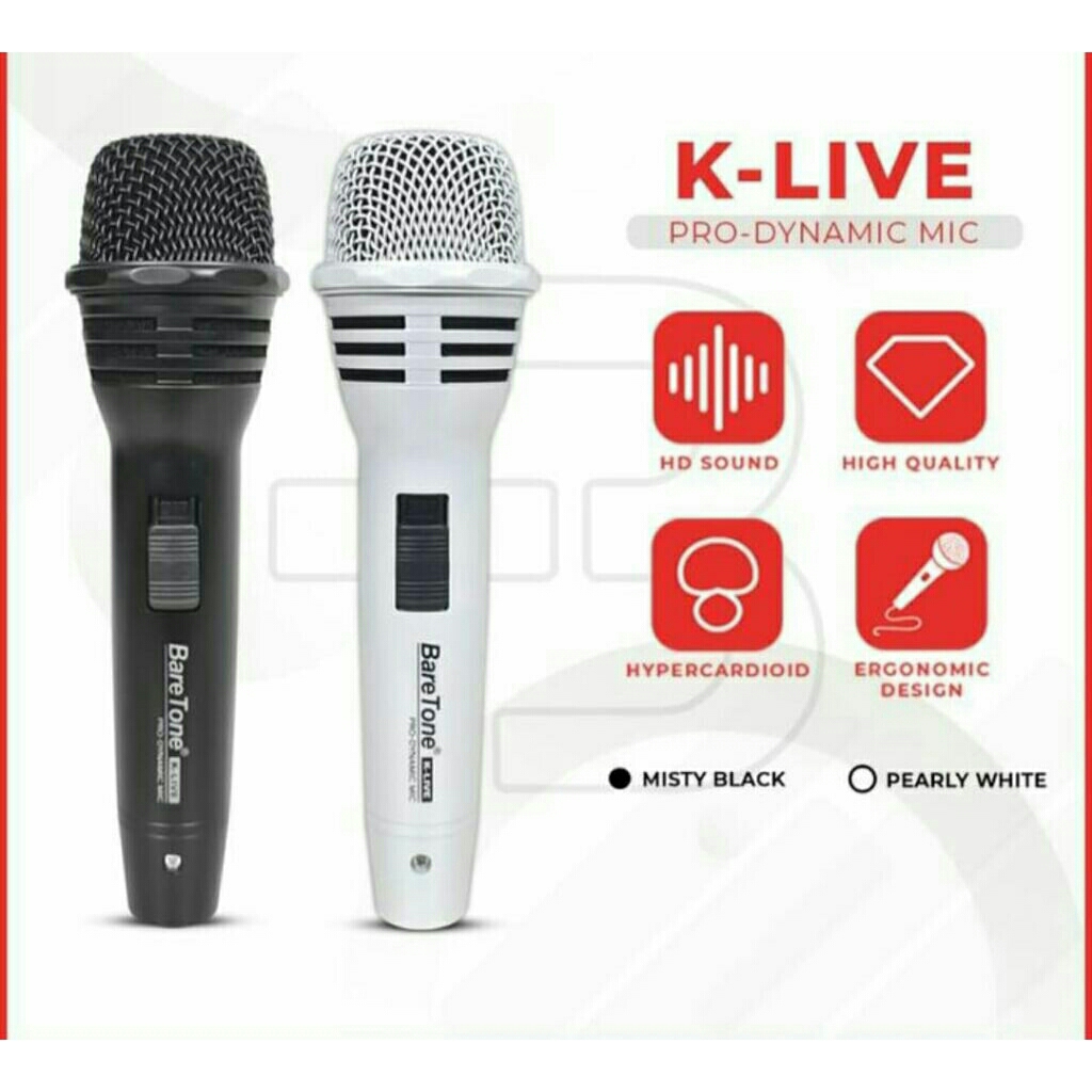 mic kabel BARETONE K - LIVE mic kabel vokal profesional