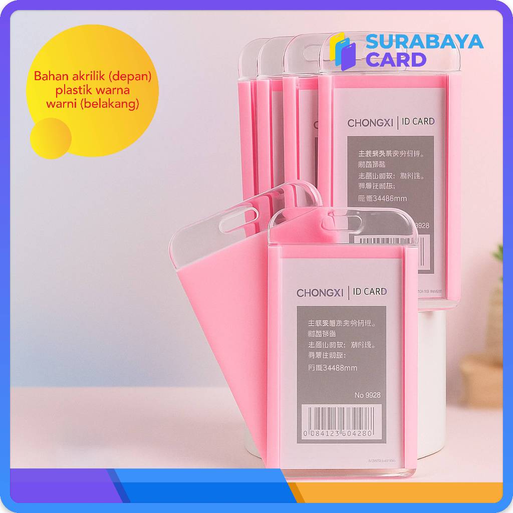 

id card holder AKRILIK warna tempat idcard wadah kartu akrilik warna warni
